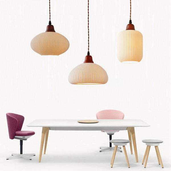 Ceramic White Pendant Lamp For The Living Room