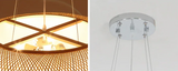 BambuLoom Grace: Handmade Bamboo Rattan Pendant Light