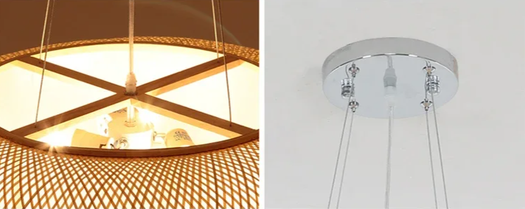 BambuLoom Grace: Handmade Bamboo Rattan Pendant Light