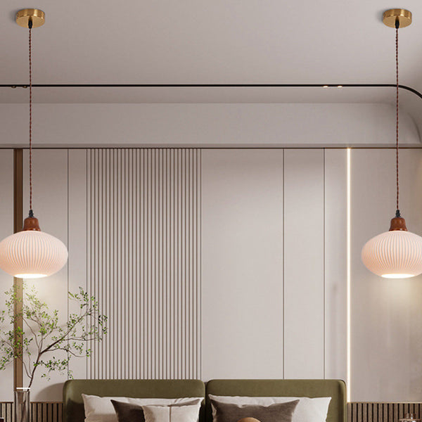 Ceramic White Pendant Lamp For The Living Room