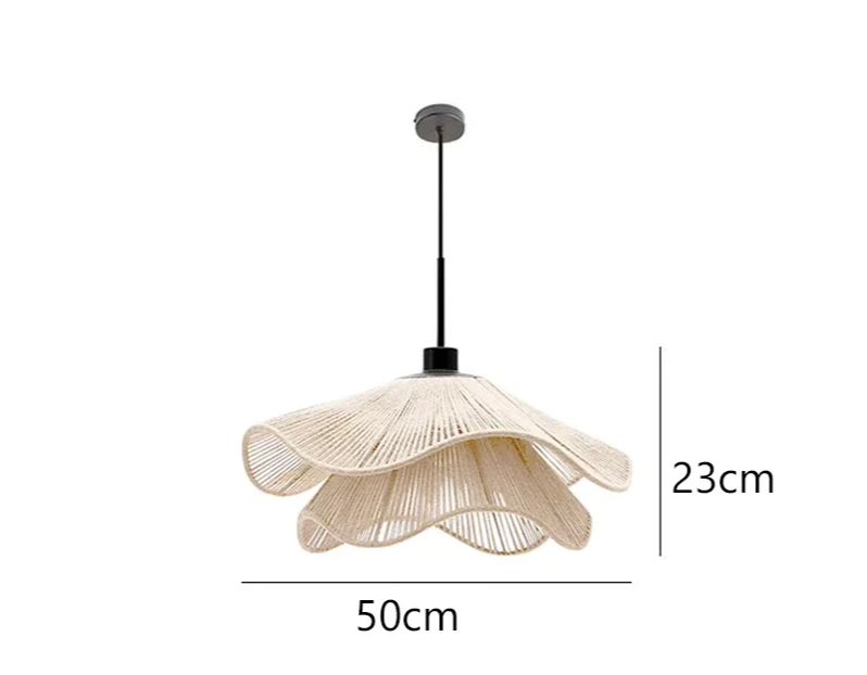 WabiRope Aura: Nordic Wabi Sabi Hemp Rope LED Pendant Light
