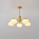 Creative Wood and Cotton Ball Chandelier