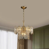 5/7 Heads In Relief Crystal Panels Chandelier