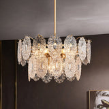 5/7 Heads In Relief Crystal Panels Chandelier