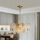 5/7 Heads In Relief Crystal Panels Chandelier