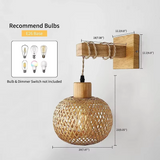 BAMBULUX Bamboo Lantern Wall Lamp