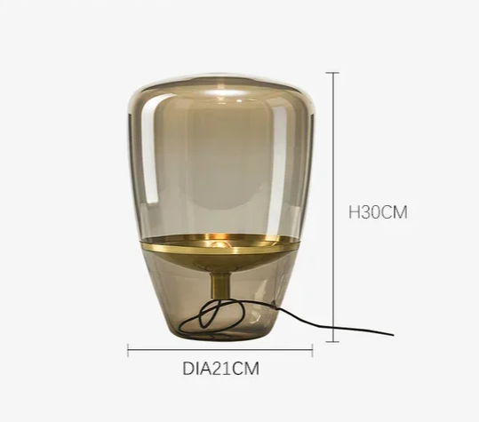 AuroraGlow – Nordic Designer Glass LED Table Lamp