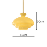 Bauhaus Pendant Lamp Of Cream Yellow Glass