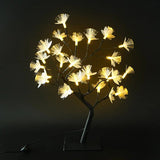 White Birch Fiberglass Flower Tree Light