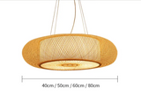 BambuLoom Grace: Handmade Bamboo Rattan Pendant Light