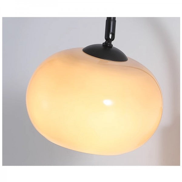 Bauhaus Khaki Swivel Glass Wall Lamp With Wood Finish