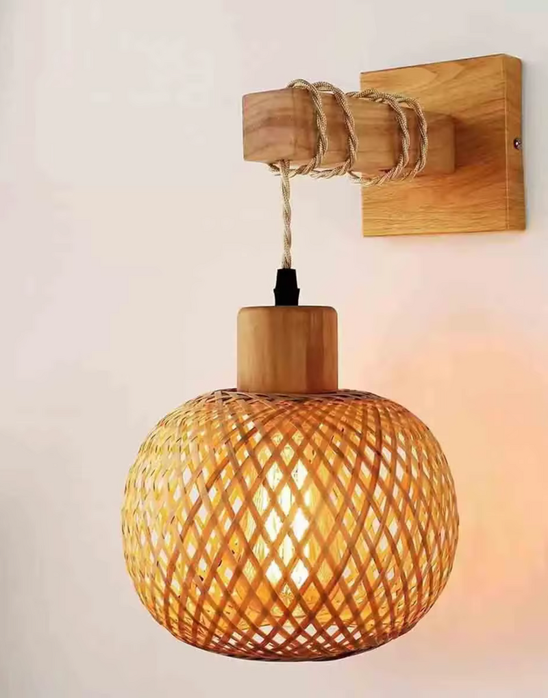 BAMBULUX Bamboo Lantern Wall Lamp