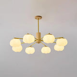 Creative Wood and Cotton Ball Chandelier