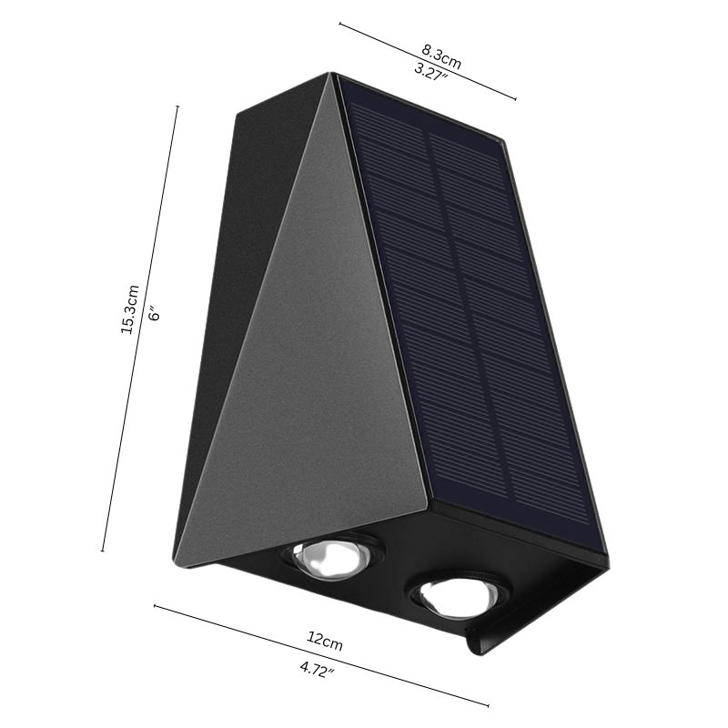 Solar-powered LED wall lamp