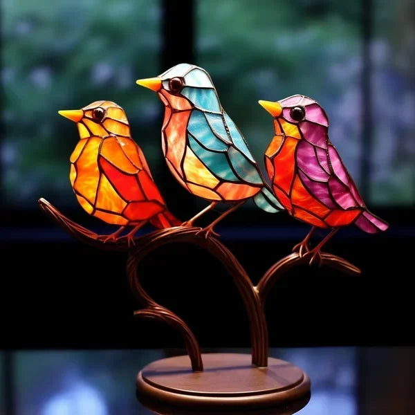 Luxury Avianelegance - Birds In Stained Glass For A Sophisticated Interior Design