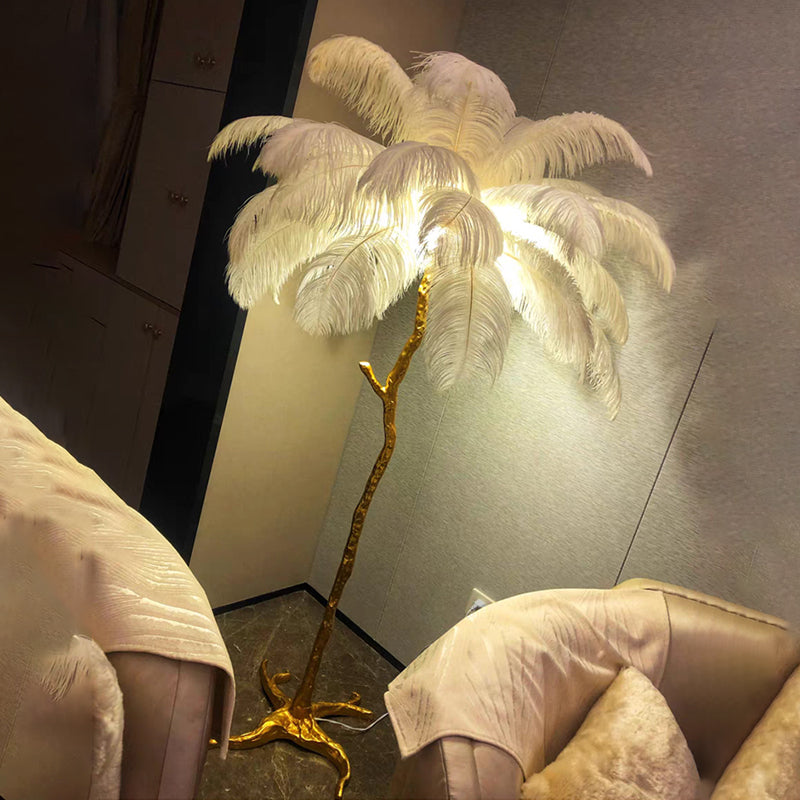 Nordic Ostrich Feather Floor Lamp