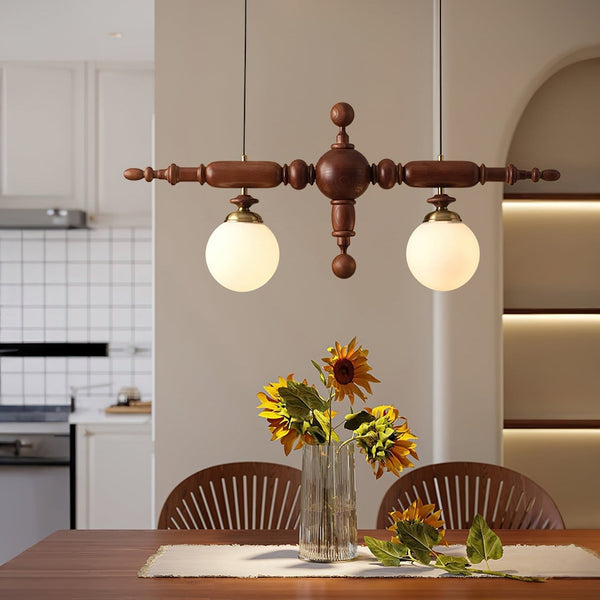 LED Cambridge Wooden Chandelier