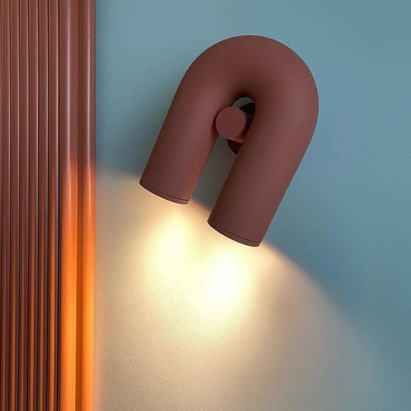 Playful U-Shaped Circus Wall Lamp