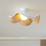 Nordic Wooden Lotus Ceiling Lamp