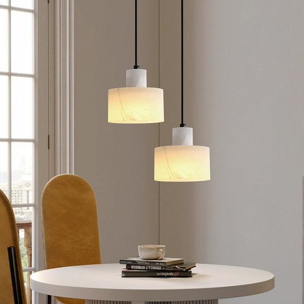 Scandinavian Simple White Marble Pendant Lamp