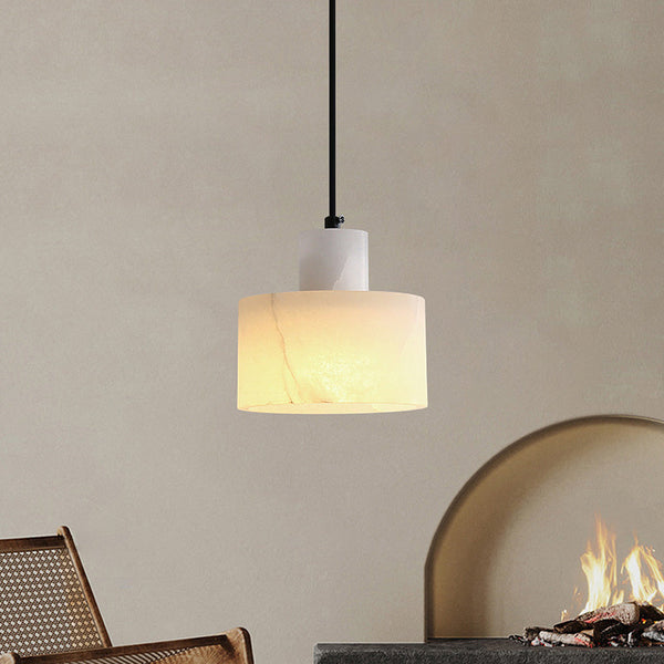 Scandinavian Simple White Marble Pendant Lamp