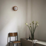 Natural Wood White Simple Wall Lamp