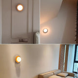 Natural Wood White Simple Wall Lamp