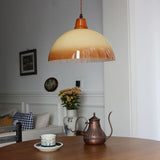 Retro Amber Glass Farm Pendant Lamp