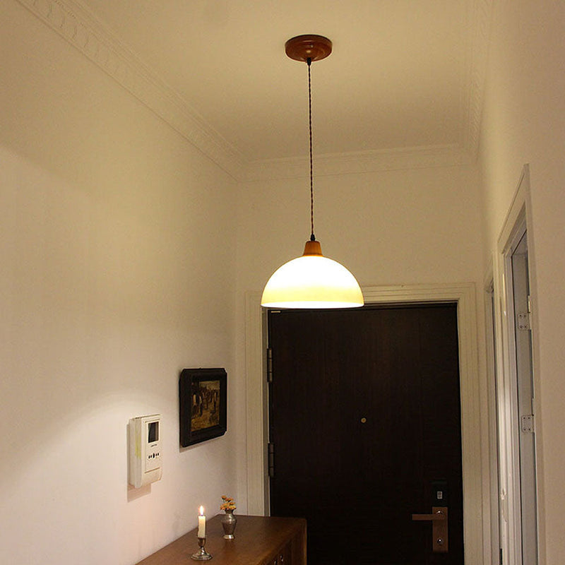 Retro Amber Glass Farm Pendant Lamp