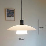 Minimalist White Disc Glass Pendant Lamp