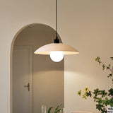 Minimalist White Disc Glass Pendant Lamp