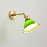 Vintage Adjustable Green Glass Wall Lamp