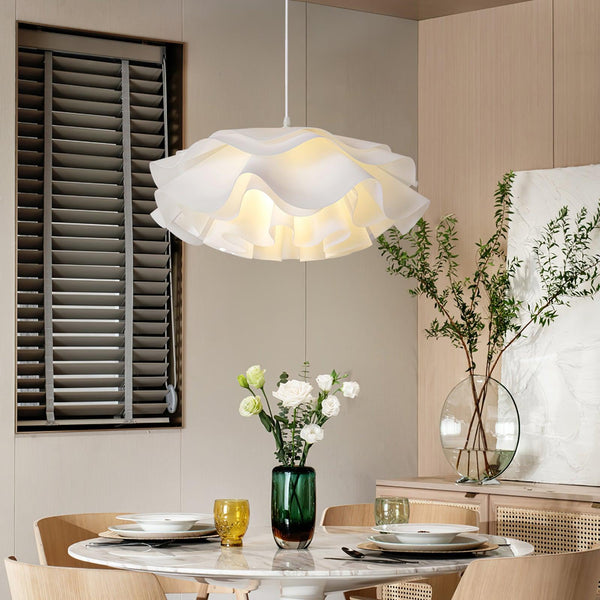 White Flower-Shaped Pendant Lamp