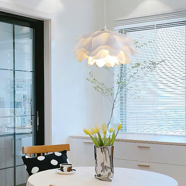 White Flower-Shaped Pendant Lamp