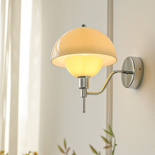 Mushroom Wall Lamp In Cream Color