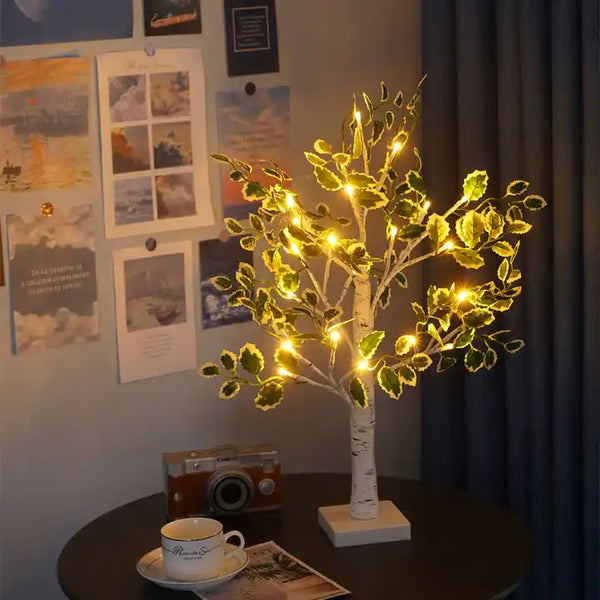 Christmas Green Leaves Led Tree Lights