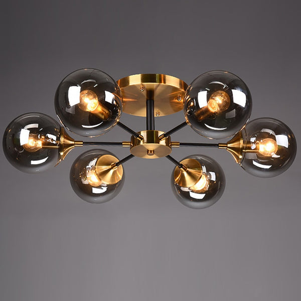 Rotor Copper Ceiling Lamp For Living Room