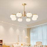 Creative Wood and Cotton Ball Chandelier