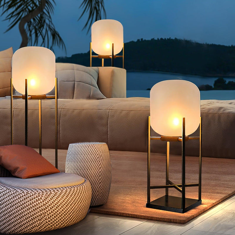 Solar Floor Lamp Lantern for Outdoor