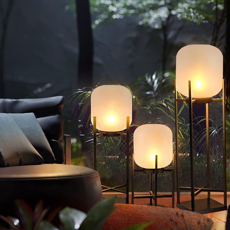 Solar Floor Lamp Lantern for Outdoor