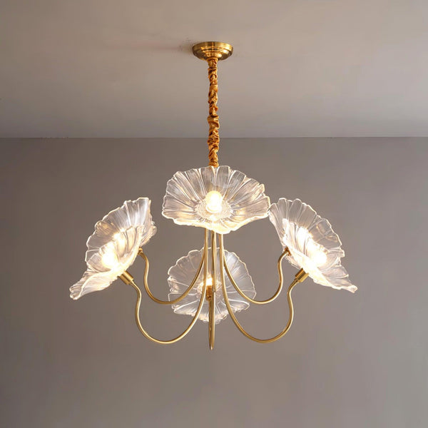 Vintage LED Glass Flower Chandelier