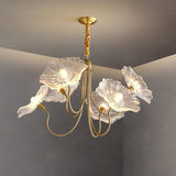 Vintage LED Glass Flower Chandelier