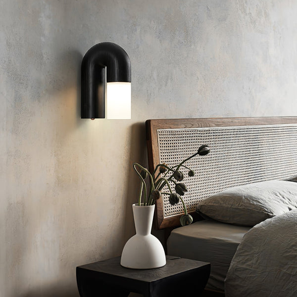 Arcus Wooden Curved Wall Lamp
