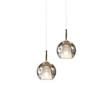 Scandinavian Pendant Lamp Made of Aluminum and Glass