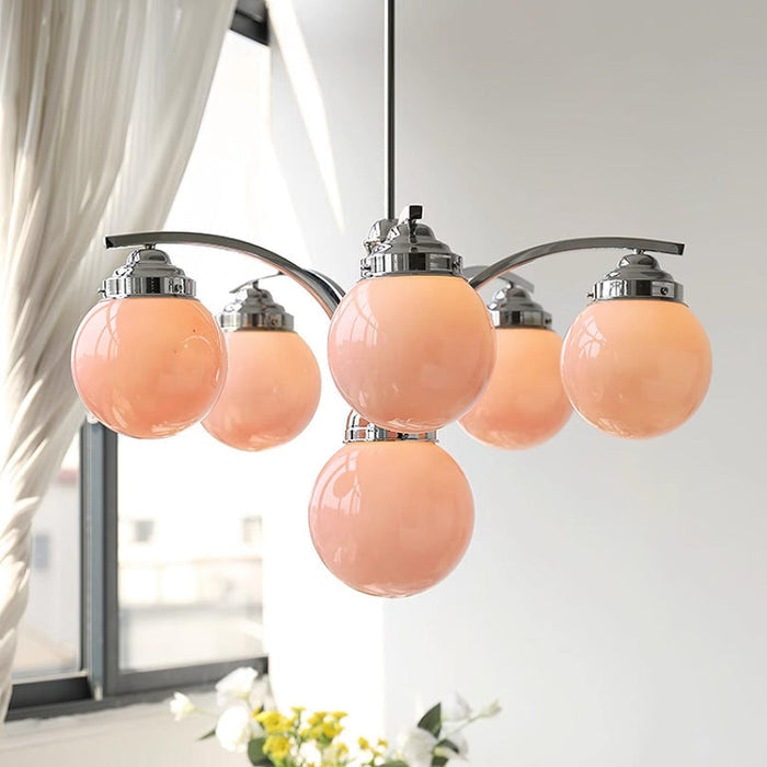 Retro Salamanca Round Glass Chandelier