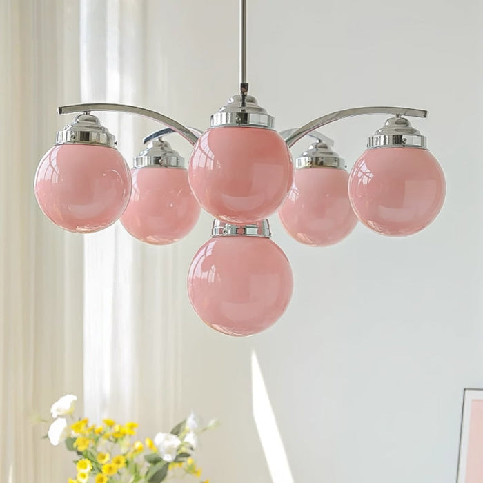 Retro Salamanca Round Glass Chandelier