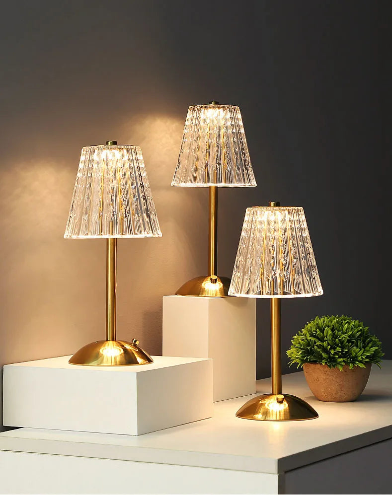 Aurora CrystalTouch – Classic Crystal LED Touch Table Lamp