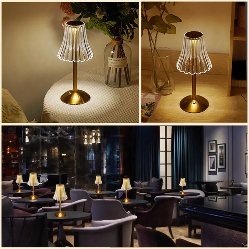 Aurora CrystalTouch – Classic Crystal LED Touch Table Lamp