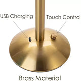Aurora CrystalTouch – Classic Crystal LED Touch Table Lamp