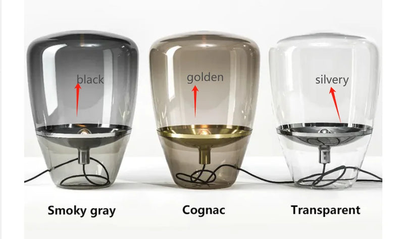 AuroraGlow – Nordic Designer Glass LED Table Lamp